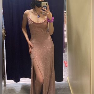 Sparkly pink formal dress